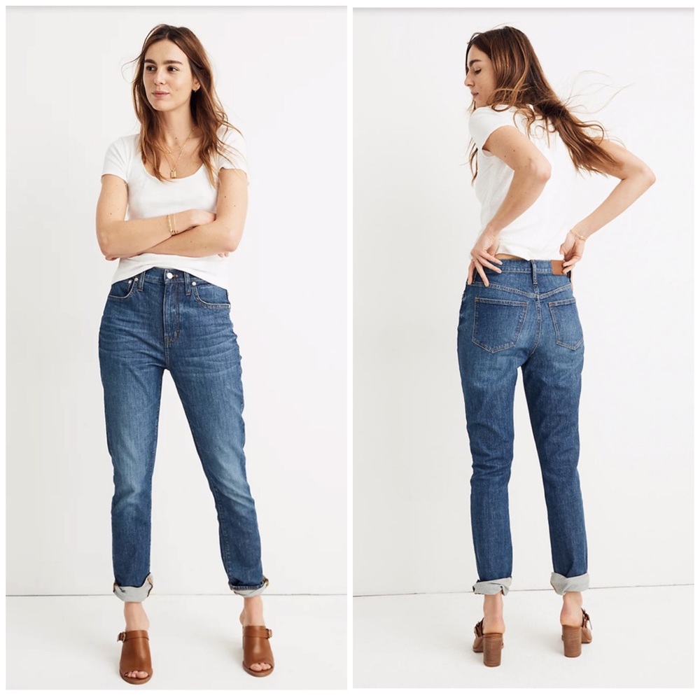 Madewell slim boyfriend hi rise jeans